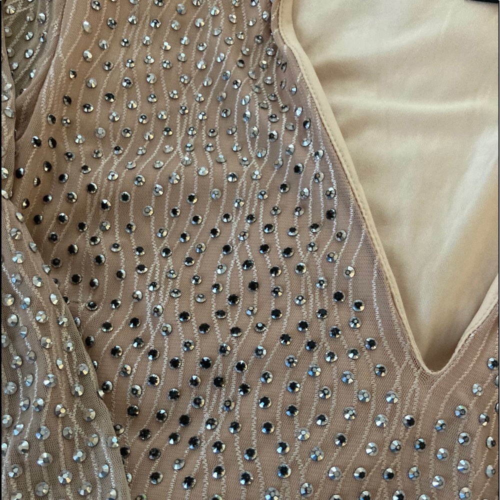 Sold****Windsor champagne dress